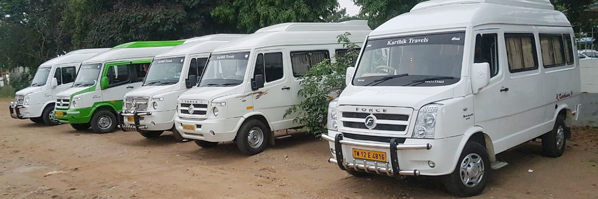 Karthik Travels tempo traveller fleet